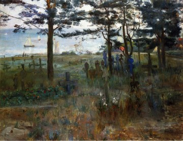 fisher girl Painting - Fishermens Cemetery at Nidden impressionism landscape Lovis Corinth